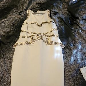 Never worn cream white beaded dress